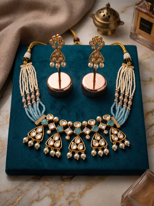 Kavya Kundan Choker Necklace Set