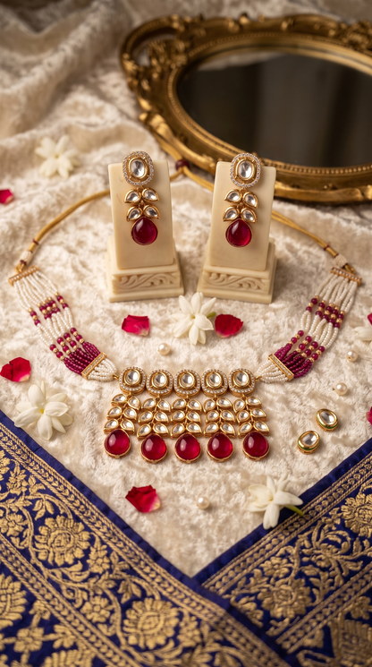 Amrita Kundan Choker Necklace Set