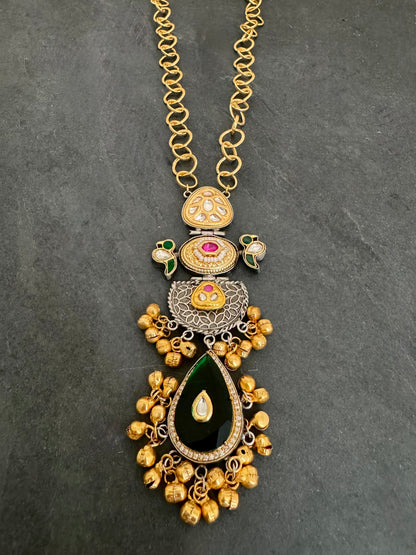 TANYA LONG TWO-TONE NECKLACE