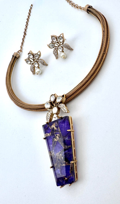 Aria Agate Hasli Necklace Set