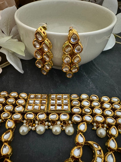 DEVI GOLD KUNDAN CHOKER SET