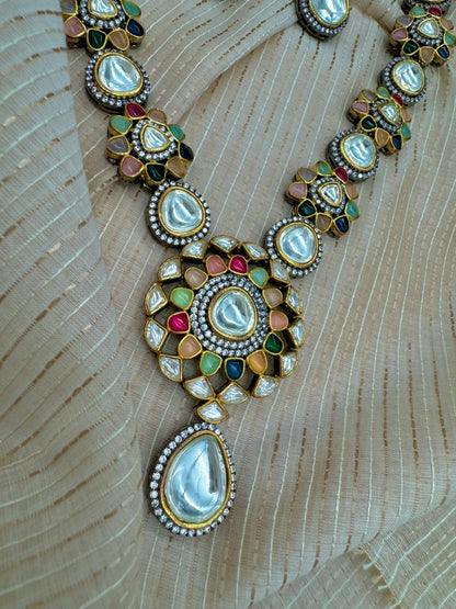RESHMA POLKI NAVRATAN VICTORIAN NECKLACE SET