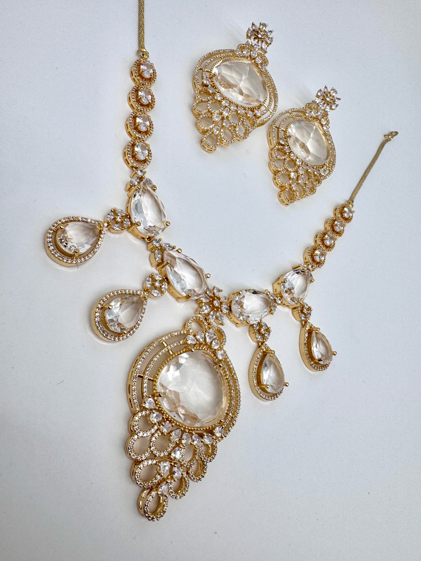 SARA CZ POLKI NECKLACE SET