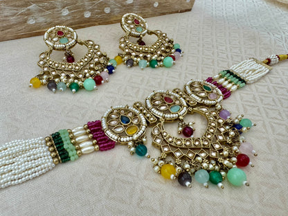 SAMIRA ANTIQUE GOLD CHOKER SET
