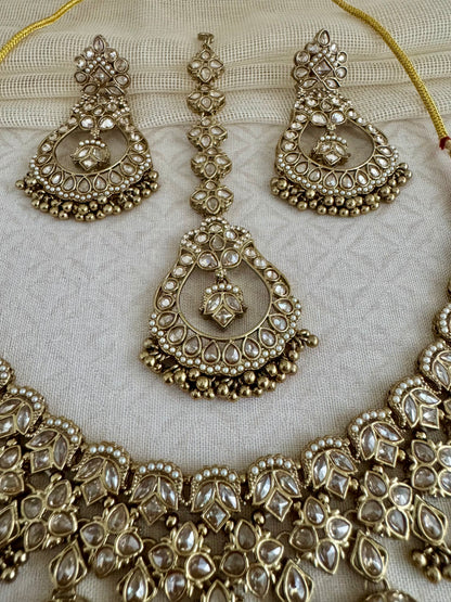 VEDA BRONZE GOLD NECKLACE SET
