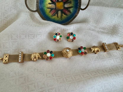 VEDA NAVRATAN ELEPHANT CHOKER SET
