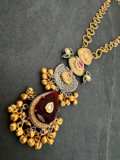 TANYA LONG TWO-TONE NECKLACE