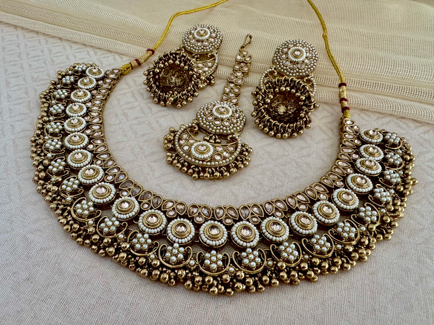 ARYA PEARL POLKI NECKLACE SET