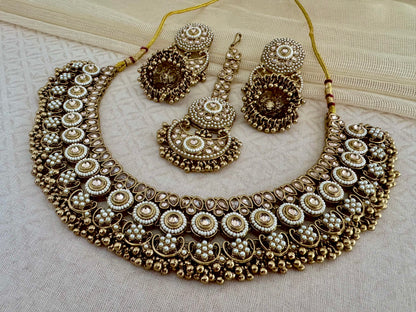ARYA PEARL POLKI NECKLACE SET