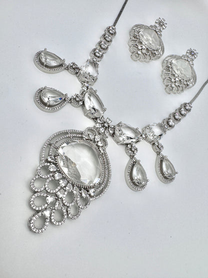 SARA CZ POLKI NECKLACE SET