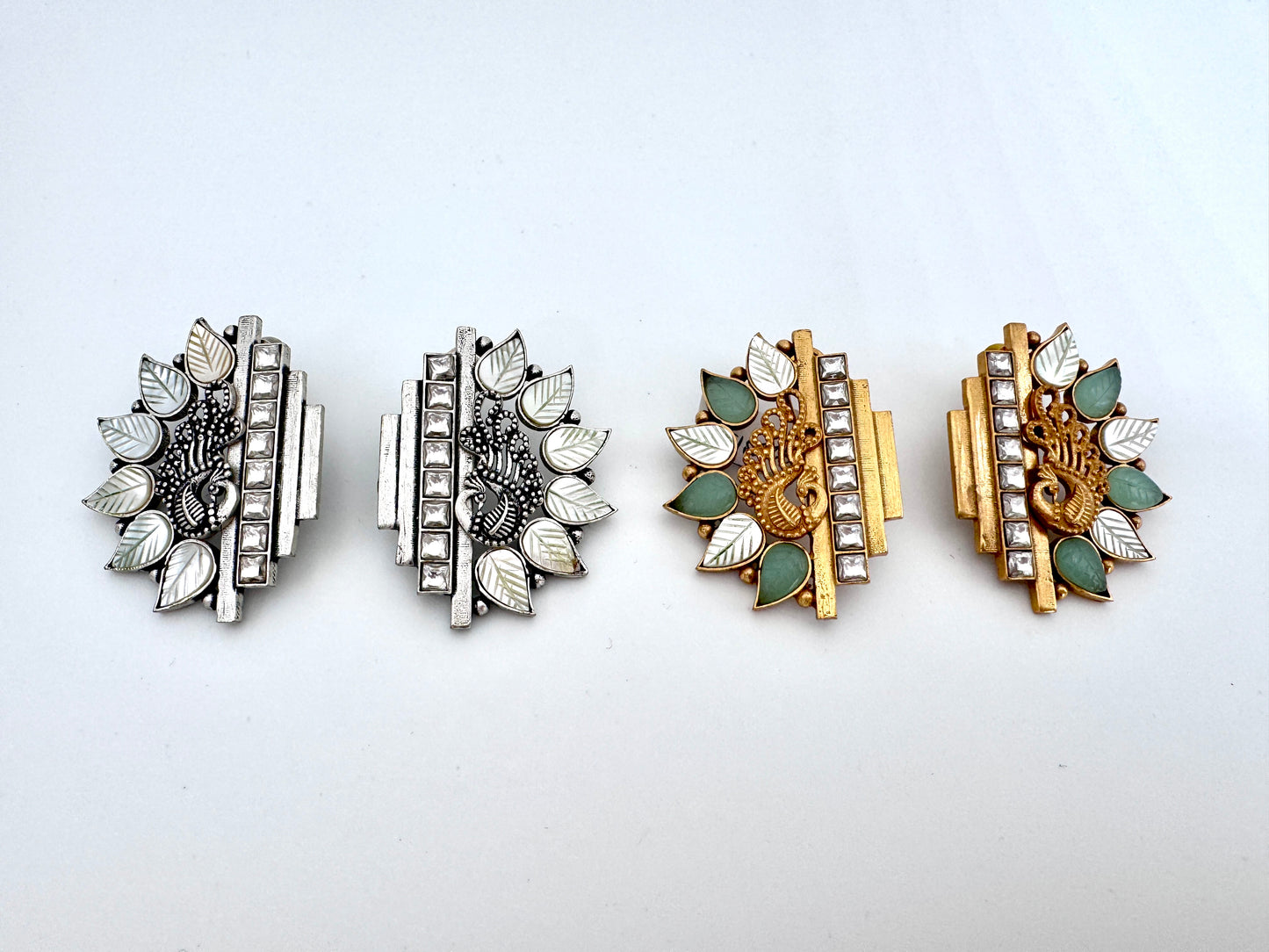 Simone Mother of Pearl Peacock Earrings