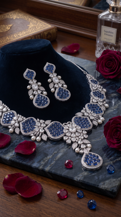 ARIELLE CZ STATEMENT NECKLACE SET