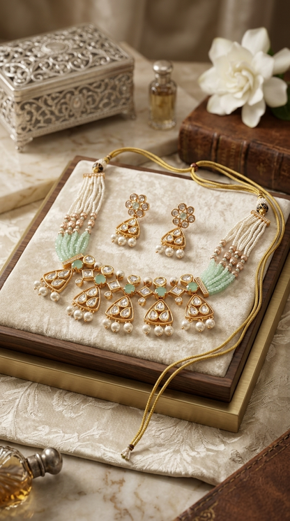 Kavya Kundan Choker Necklace Set