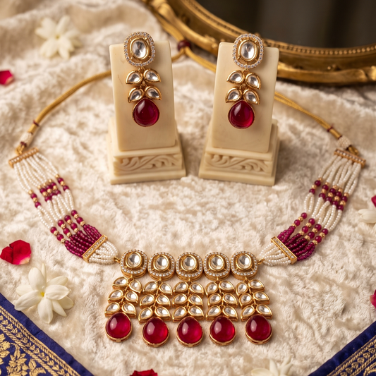 AMRITA KUNDAN CHOKER NECKLACE SET