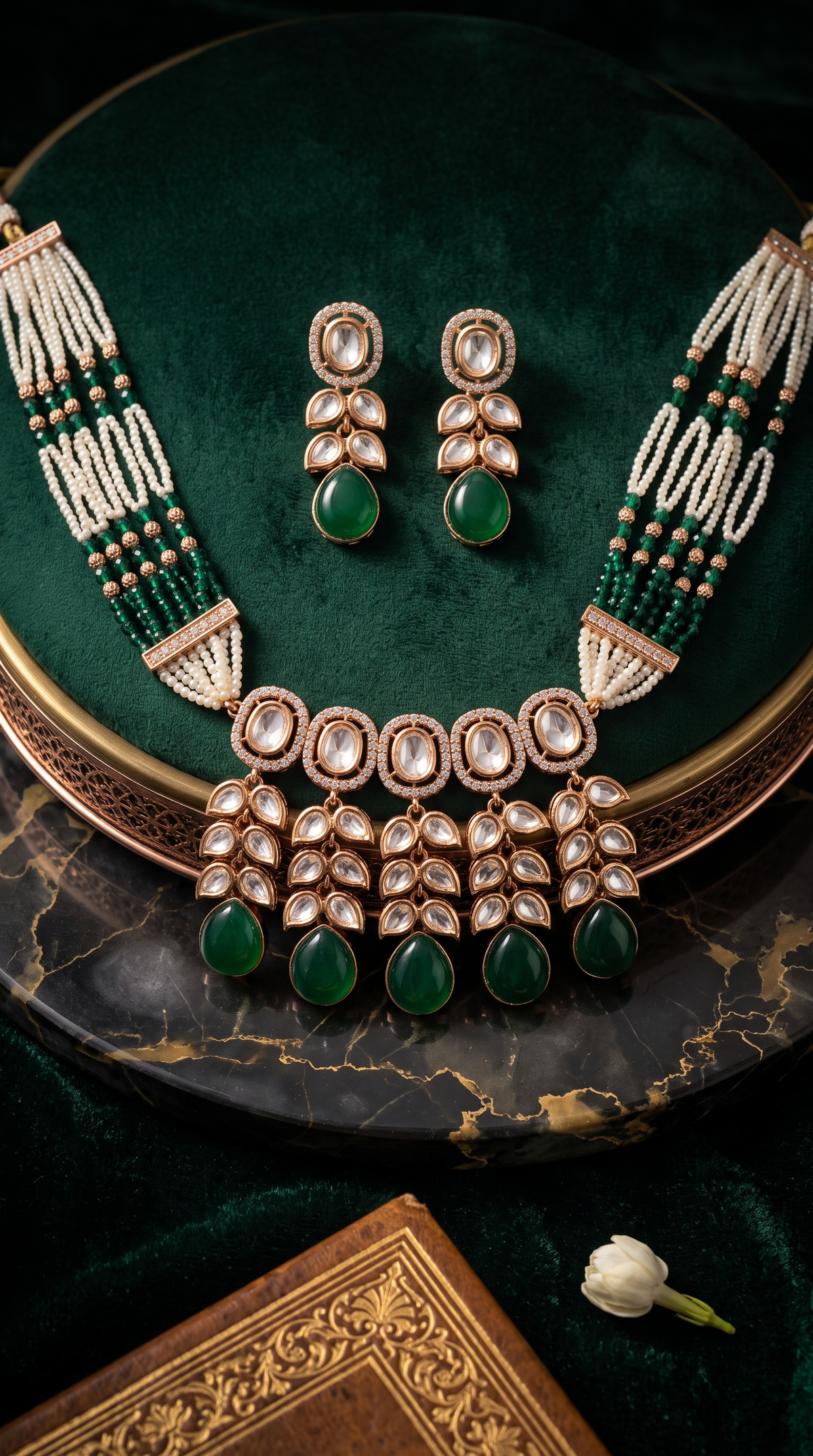 Amrita Kundan Choker Necklace Set