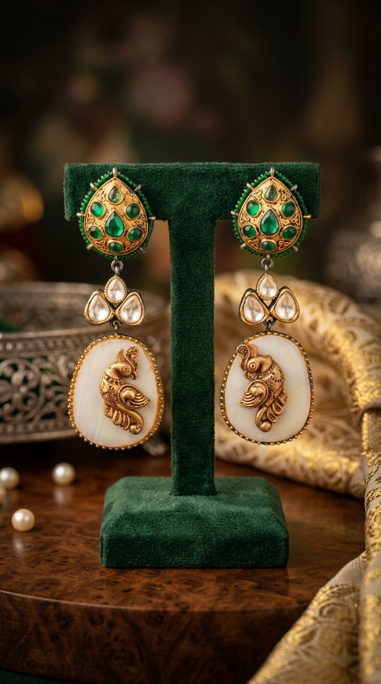 SANYA MOTHER OF PEARL EARRINGS