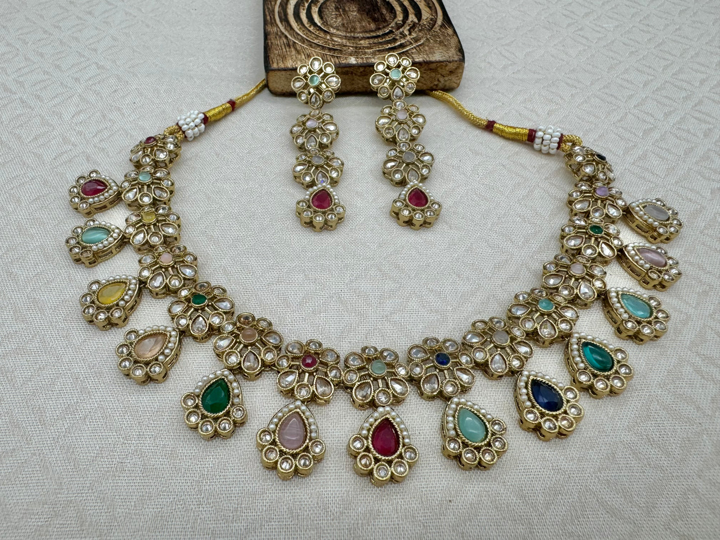 RIMAYA NAVRATAN MULTI NECKLACE SET