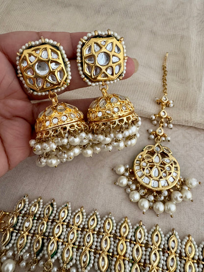 DAMINI KUNDAN PEARL CHOKER SET