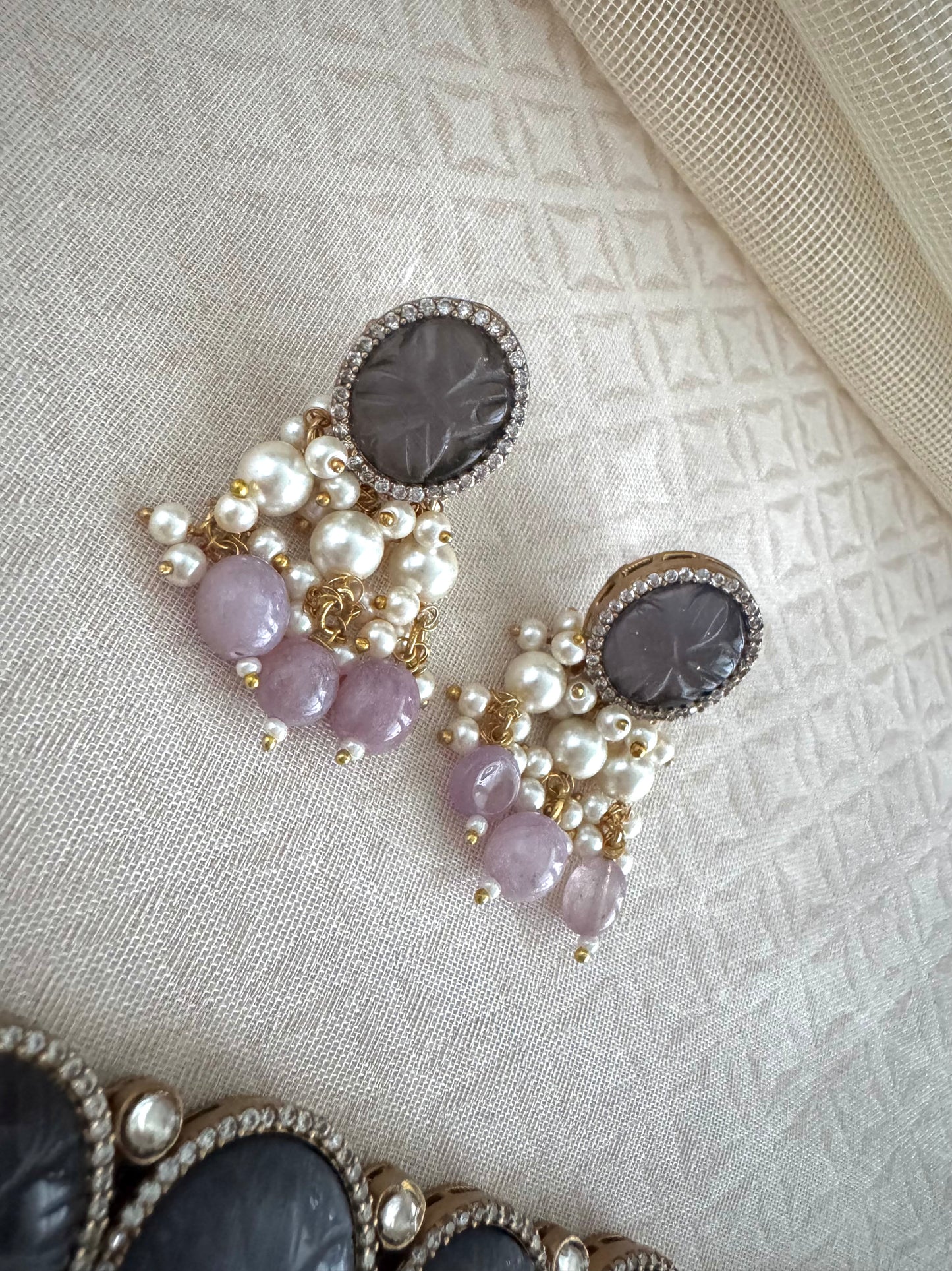 KRITI AMETHYST LAVENDER CHOKER SET
