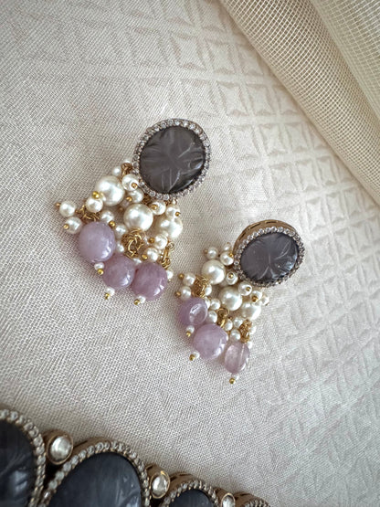 KRITI AMETHYST LAVENDER CHOKER SET