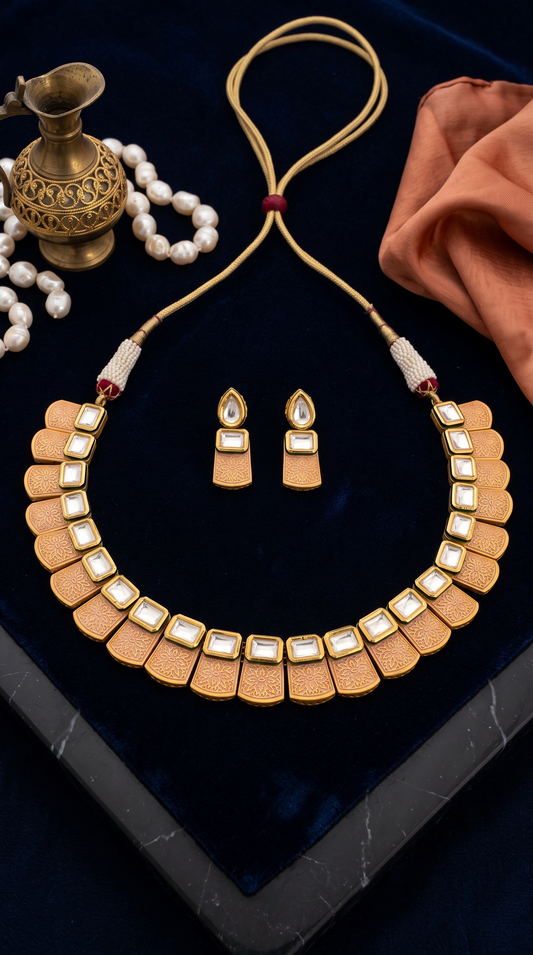 ROMA KUNDAN MEENAKARI NECKLACE SET