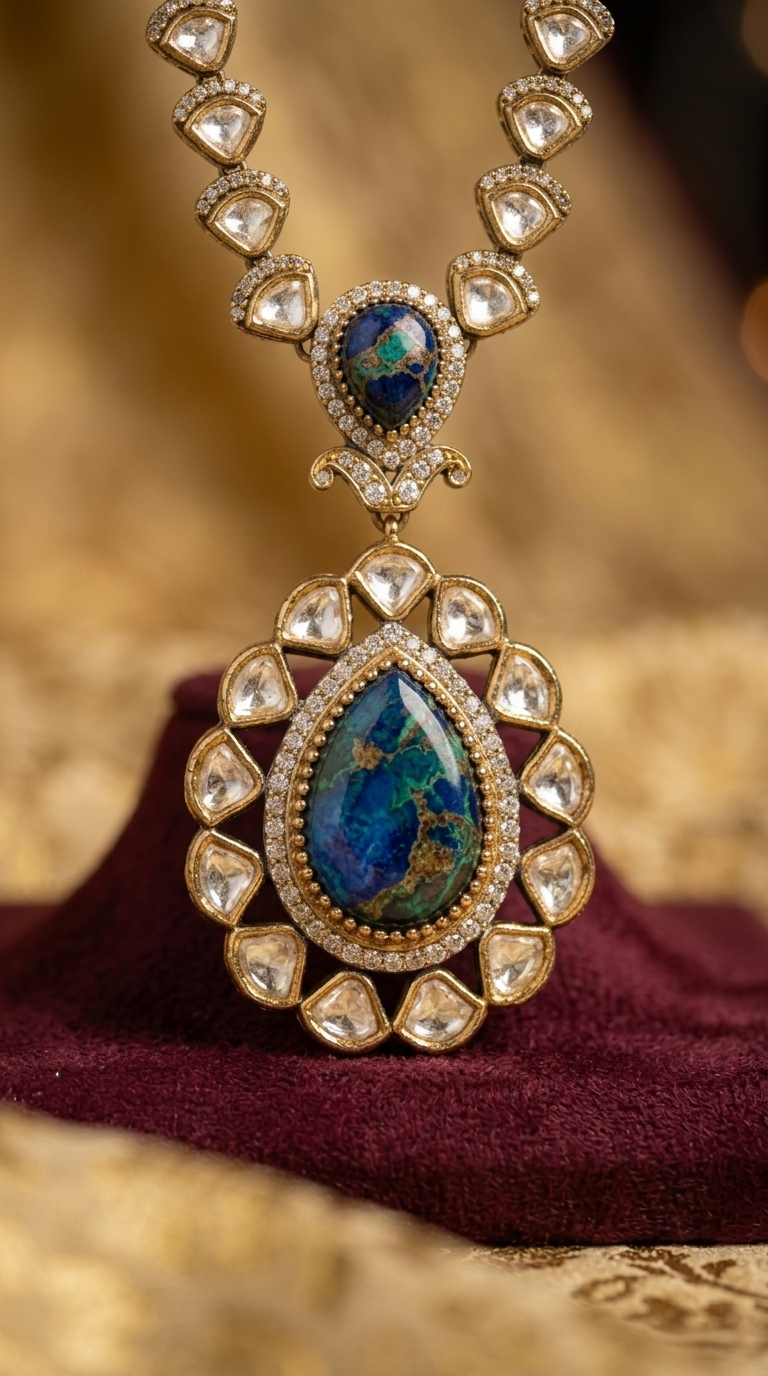 Devika Agate Pendant Necklace Set