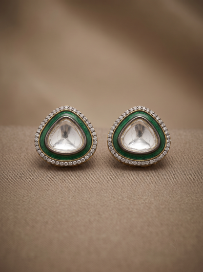 TYRA POLKI MEENAKARI STUD NECKLACE SET