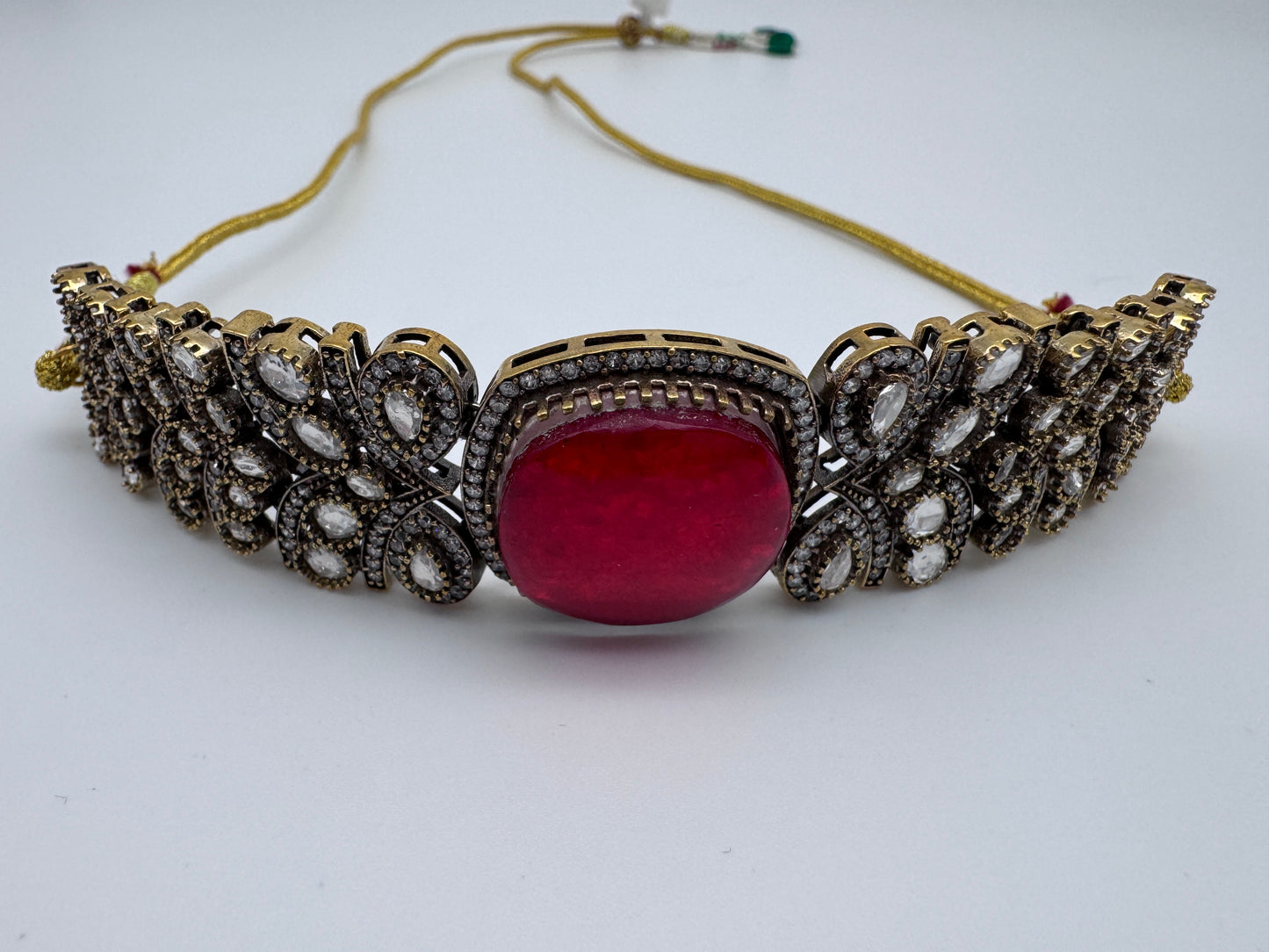 Ira Red Victorian Choker Set