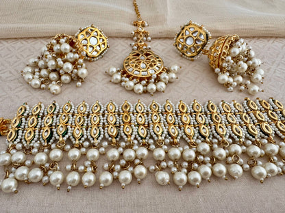 DAMINI KUNDAN PEARL CHOKER SET