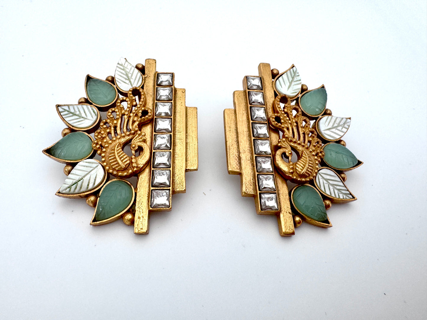 Simone Mother of Pearl Peacock Earrings
