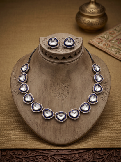 TYRA POLKI MEENAKARI STUD NECKLACE SET