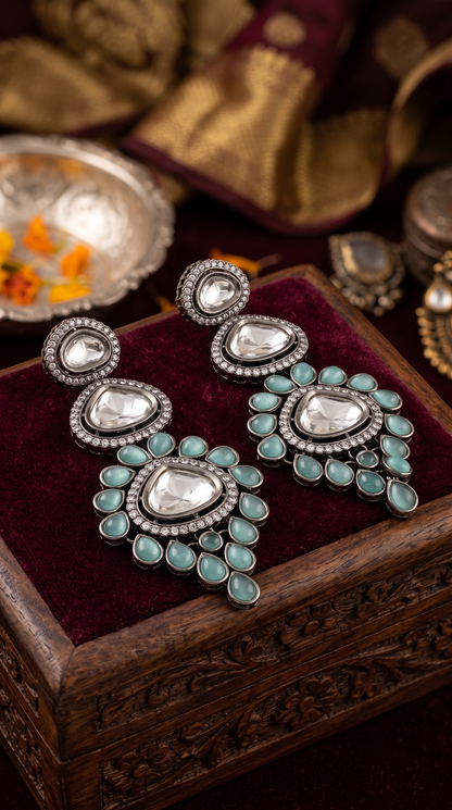 Anaya Moissanite Jhumka Earrings