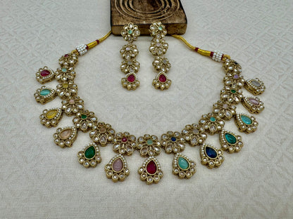 RIMAYA NAVRATAN MULTI NECKLACE SET