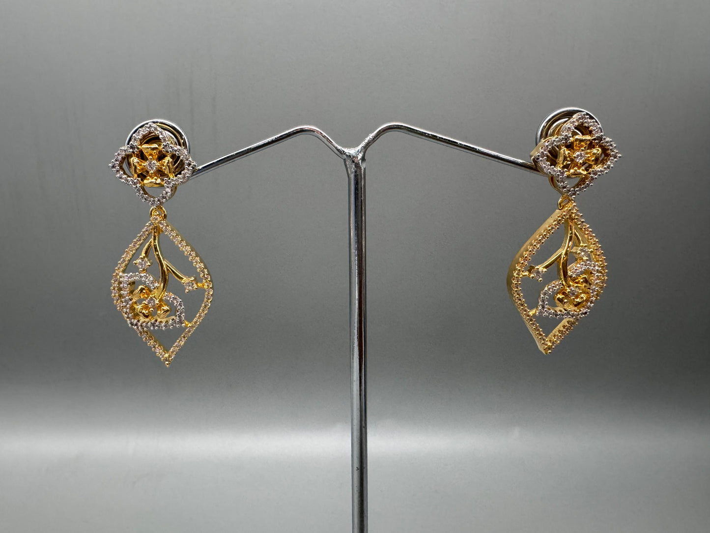 ISHA GOLD CZ PENDANT NECKLACE SET