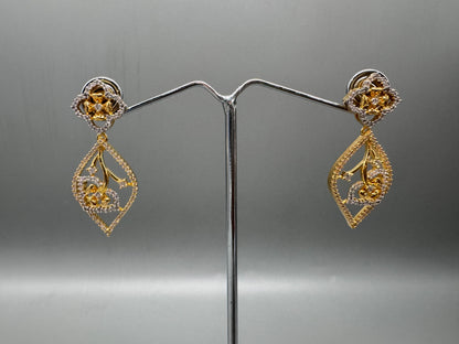 ISHA GOLD CZ PENDANT NECKLACE SET