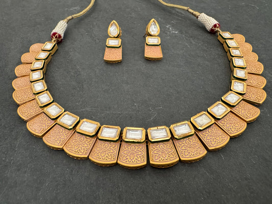 ROMA KUNDAN MEENAKARI NECKLACE SET