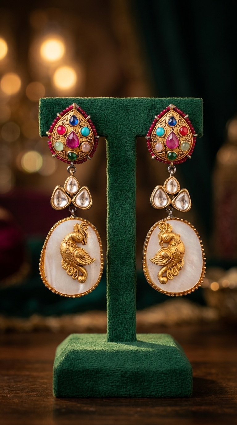 SANYA MOTHER OF PEARL EARRINGS