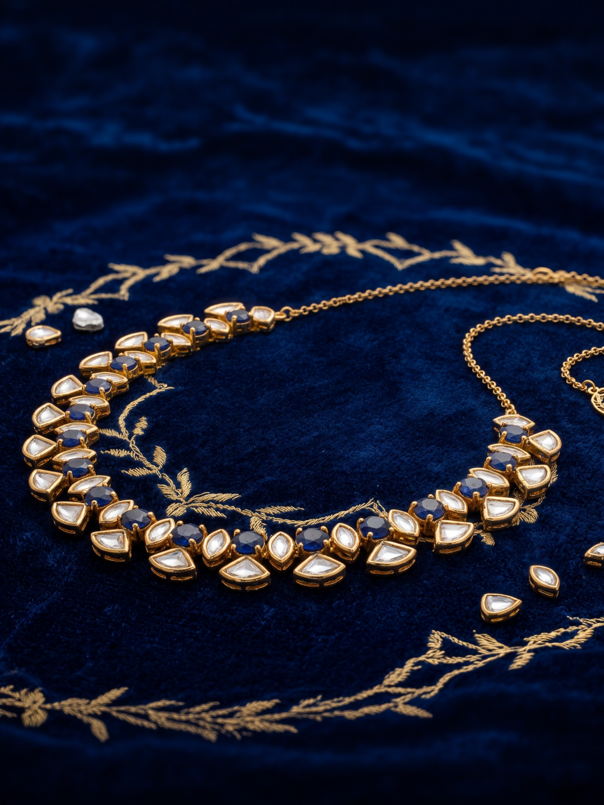 NYSA MOISSANITE KUNDAN NECKLACE SET