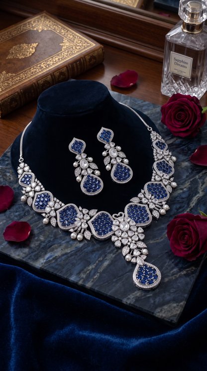 ARIELLE CZ STATEMENT NECKLACE SET