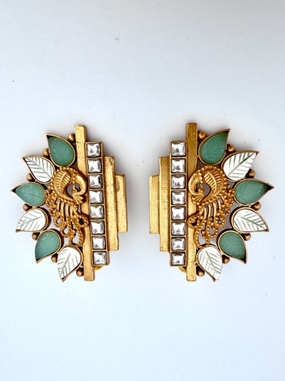 Simone Mother of Pearl Peacock Earrings