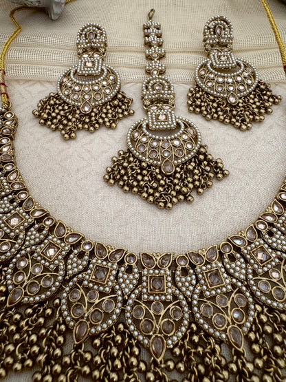 LEAH BRONZE GOLD NECKLACE SET