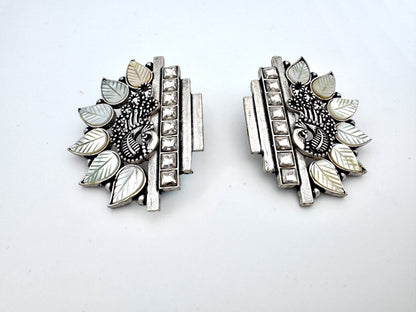 Simone Mother of Pearl Peacock Earrings