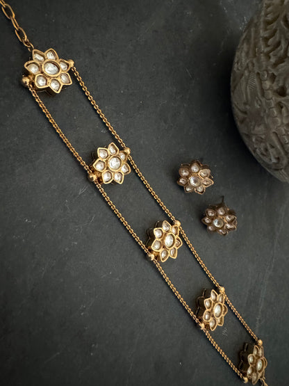 ALAYA KUNDAN FLORAL CHOKER SET