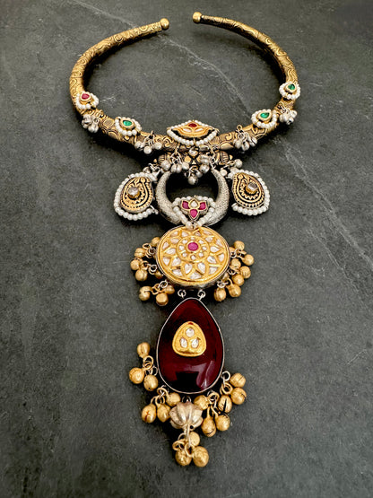 ANYA TWO-TONE HASLI PENDANT NECKLACE