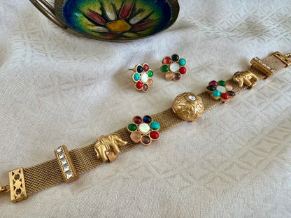 VEDA NAVRATAN ELEPHANT CHOKER SET
