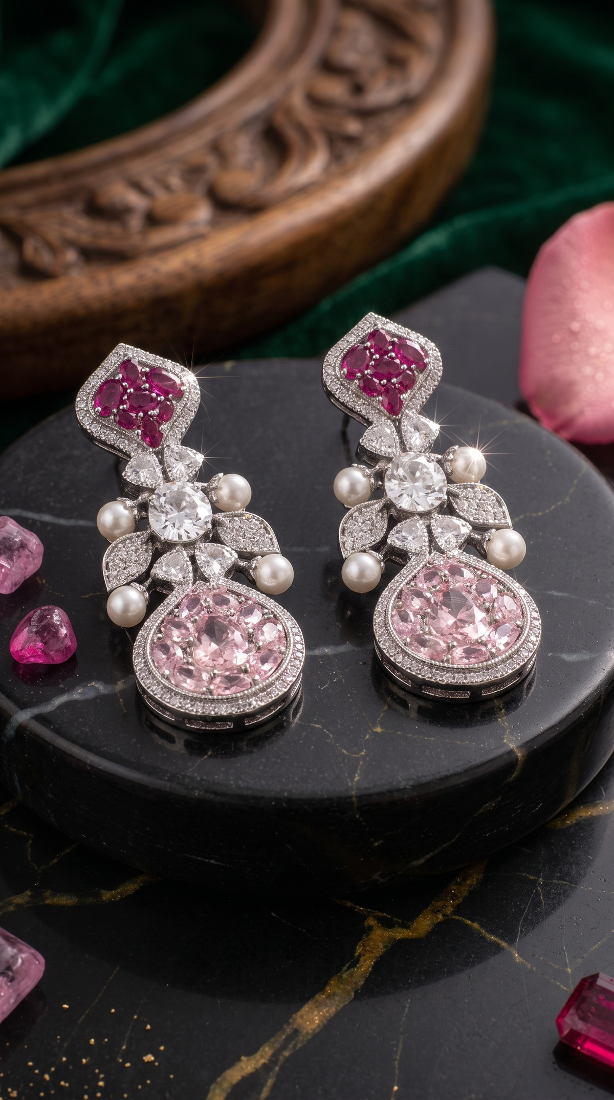 ARIELLE CZ STATEMENT NECKLACE SET