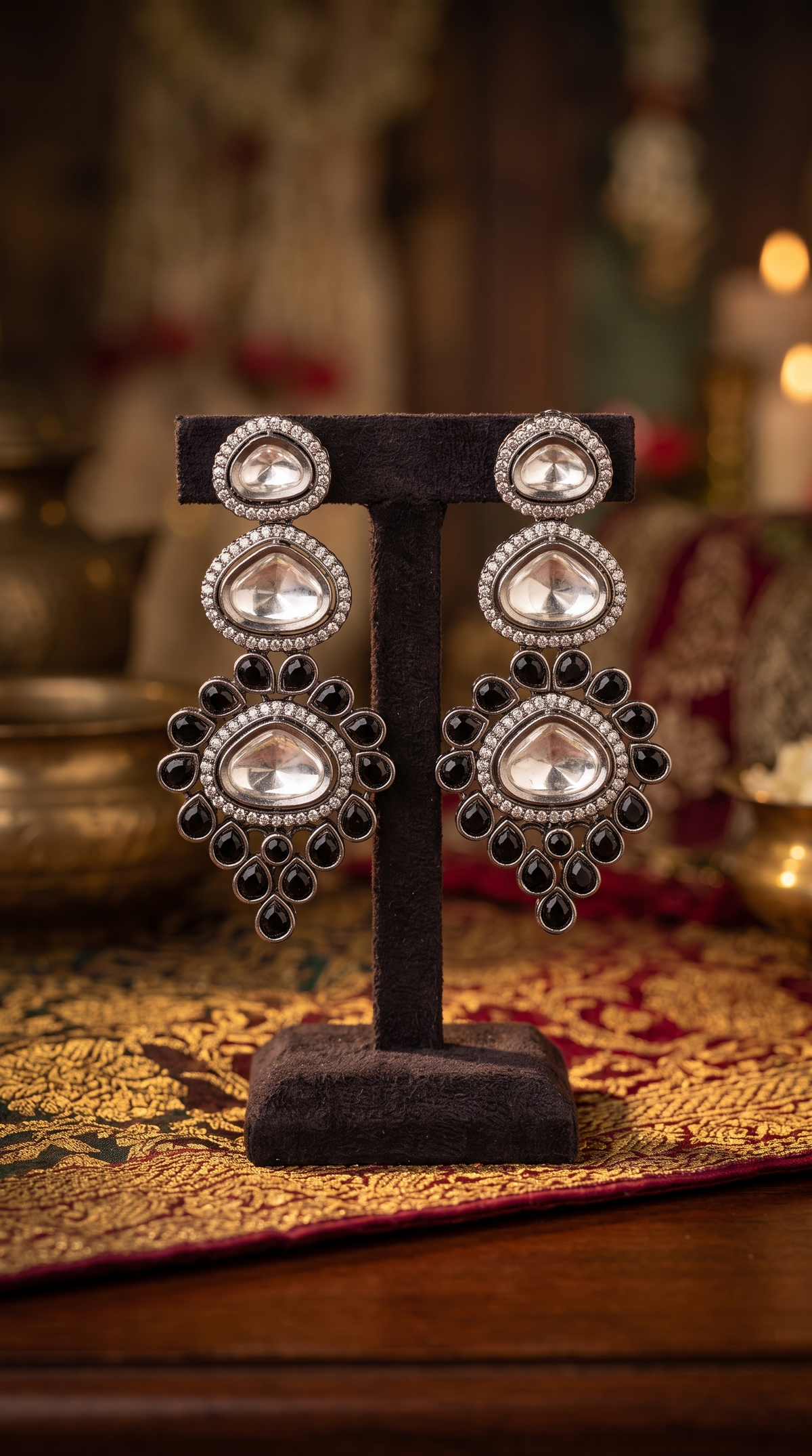Anaya Moissanite Jhumka Earrings
