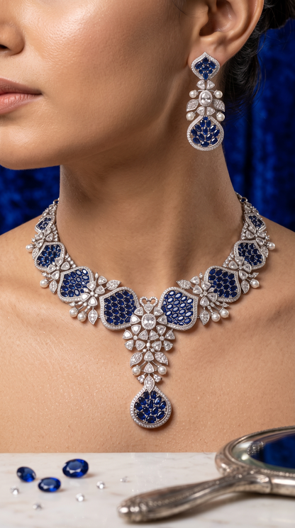 ARIELLE CZ STATEMENT NECKLACE SET