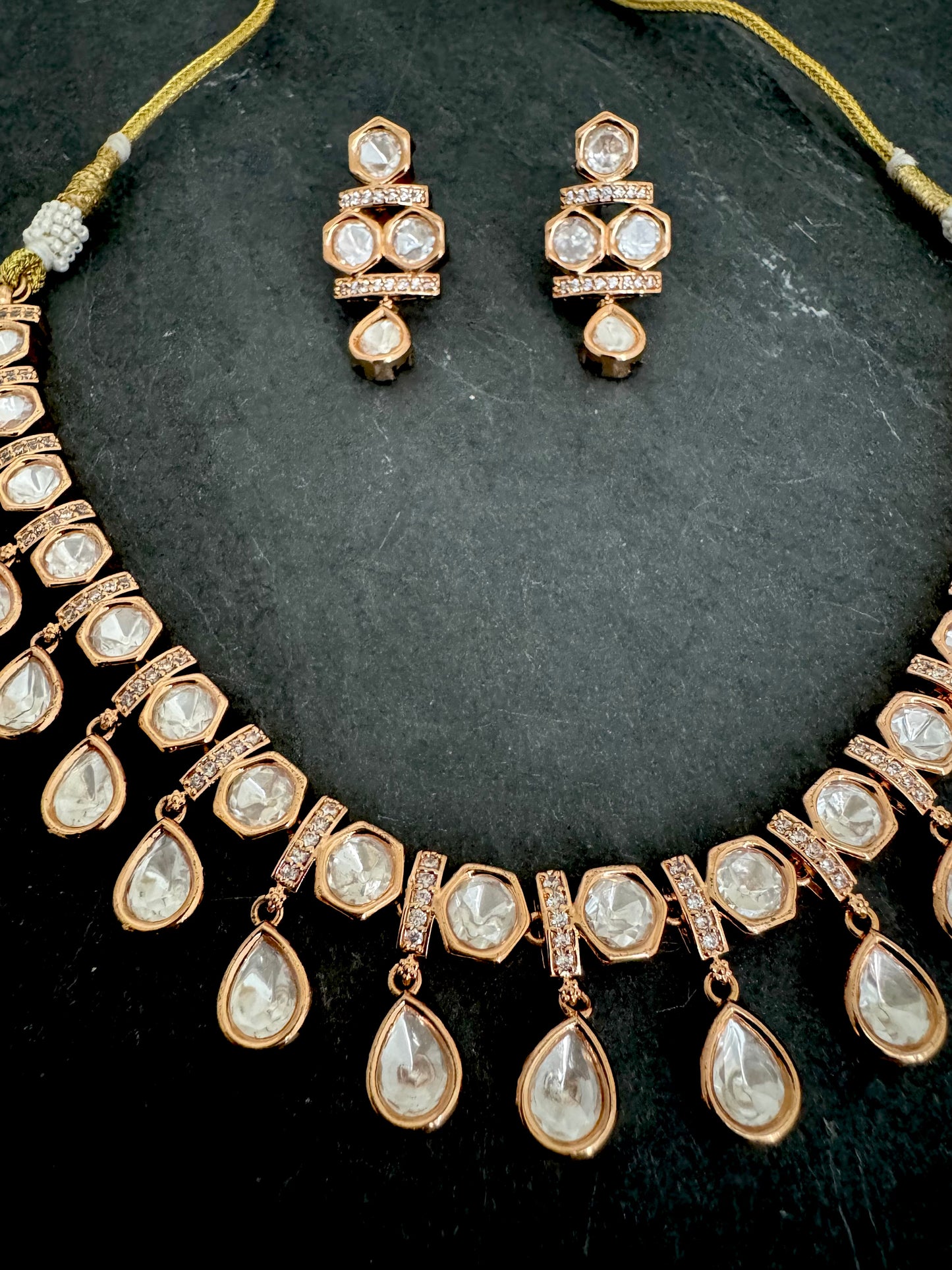 ISHA POLKI CZ NECKLACE SET