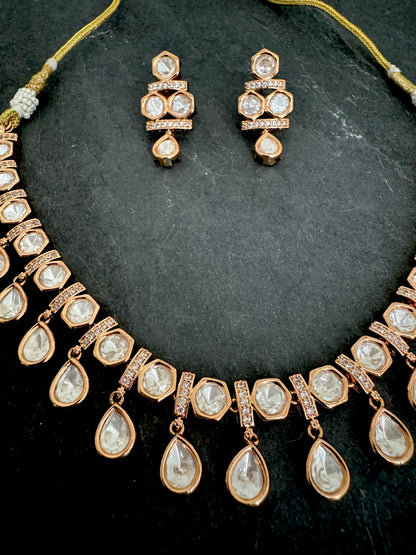 ISHA POLKI CZ NECKLACE SET